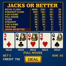 BoomerangBet - Video Poker - Jacks or Better en Deuces Wild